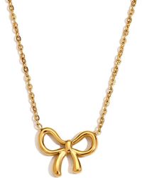 Olivia Le - Dainty Minimalist Bow Pendant Necklace - Lyst