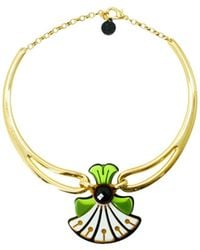 Gissa Bicalho - Handmade Acrylic Necklace Plastron Gerbera Mustard - Lyst