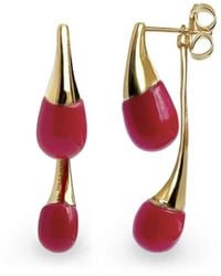 Gold & Honey - Interchangeable Double Drop Earrings - Lyst