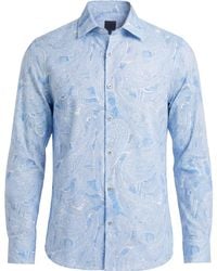 lords of harlech - Laurent Marakesh Paisley Linen Printed Shirt - Lyst