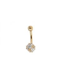 Zahav Jewelry - 10K Solid Cz Belly Ring - Lyst