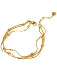 Elk & Bloom - Triple Satellite Chain 14K Link Bracelet - Lyst