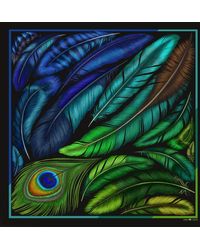 Emily Carter - The Iridescent Feather Silk Scarf - Lyst