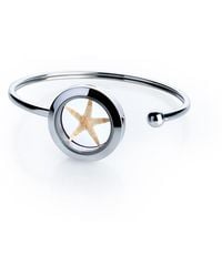 My Little Nature - Neutrals Premium Quality Designer Cuff Bracelet With Natural Starfish – Coastal Jewelry - Lyst