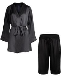 Je Mérite (I Deserve) - Silk Shirt Dress & Tuxedo Short Set - Lyst
