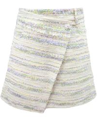 Riviera Soirée - Thea Tweed Mini Wrap Skirt - Lyst