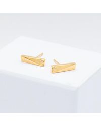 Cier - Flex Diamond Stud Earrings - Lyst
