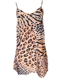 Any Old Iron - Neutrals Neutral Animal Short Dress - Lyst