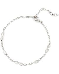 Dinny Hall - Folded Heart Dainty Chain Bracelet - Lyst