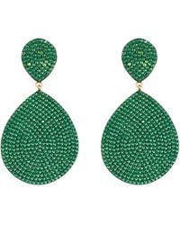 LÁTELITA London Monte Carlo Earring Gold Emerald Zircon - Green