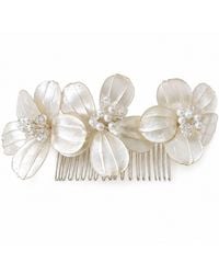 Nuvv Collection - Handmade Mother Of Pearl Floral Hair Accessory - Lyst