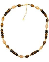 Uchi and Soto - Nekomeishi Tiger's Eye Beaded Necklace - Lyst