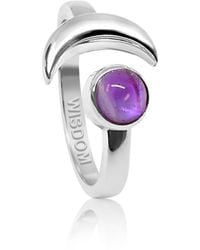 The Jewellery Store London - Adjustable February Birthstone Ring - Lyst