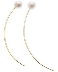 Silver Moon - Lunar Sterling Pearl Earrings - Lyst