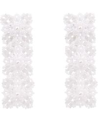 Oana Savu - Bridal Glass Beads Lace Design Long Wedding Earrings - Lyst