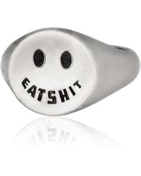 Cartography - Eat Shit Smiley Ring - Lyst
