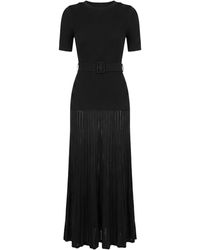 Modenaire - Ribbed Knit Dress Sculpted Pleats - Lyst