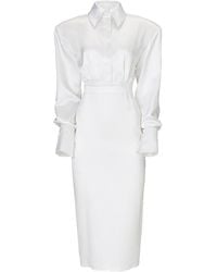 Vestiaire d'un Oiseau Libre - Silk Midi Dress - Lyst
