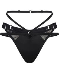 Lunatic Femme - Ohm High-Leg Silk Thong - Lyst