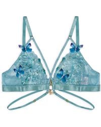 Empress Mimi - Madame X Lace Strappy Bralette With Butterfly Detail - Lyst