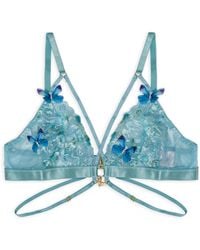 Empress Mimi - Madame X Lace Strappy Bralette With Butterfly Detail - Lyst