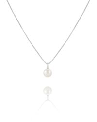 Arctic Fox & Co. - Single Pearl Chain Necklace - Lyst
