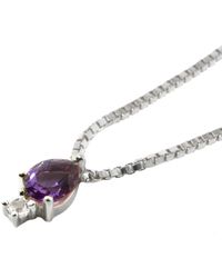 NASI SILVER - Pear Atarah Necklace- Amethyst & Topaz - Lyst