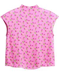 Lost Pattern - ”Beach Blossom“ Satin Top - Lyst