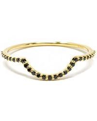 NASI SILVER - Ora Half Eternity Ring- Onyx - Lyst