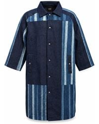Zasta Studio - Blended Denim Article Long Coat - Lyst