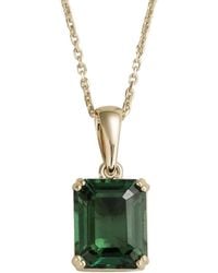 Juvetti - Thamani Emerald Emerald-Cut Solitaire Pendant Necklace - Lyst
