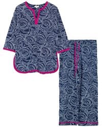 Inara - Indian Cotton Starry Night Print Pyjamas - Lyst
