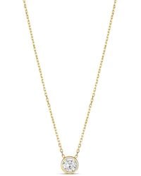 SHYMI - Mini Bezel Solitaire Necklace - Lyst