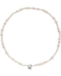 Vanhi - Flora Multi Pearl Toggle Choker - Lyst