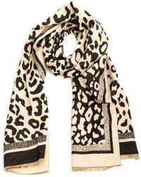 Saachi - Two Tone Leopard Reversible Scarf - Lyst
