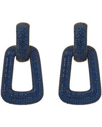 LÁTELITA London - Geo Trapezoid Link Drop Earrings Gold Sapphire Cz - Lyst