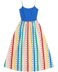 Louche - Soumia Spots And Stripes Strappy Jersey Top Maxi Dress - Lyst