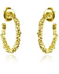 MOUNIR LONDON - Vermeil Textured Hoop Earrings - Lyst