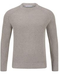 Paul James Knitwear - Cotton Clark Fisherman Rib Knit Jumper - Lyst