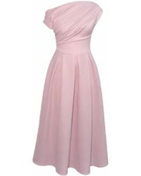 Girl In Mind - Betty Asymmetric Neckline Skater Midi - Lyst
