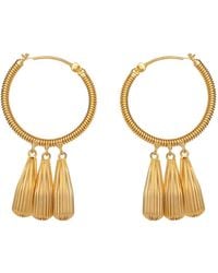 Meraki by Rashmi Bajaj - Gaia Plated Hoop Dangle Earrings - Lyst