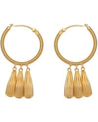 Meraki by Rashmi Bajaj - Gaia Plated Hoop Dangle Earrings - Lyst