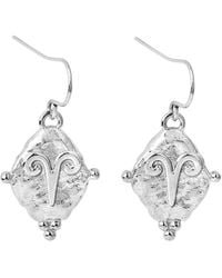 Seven Saints - Aries Vintage-Style Dangle Earrings, Rhodium Plated - Lyst