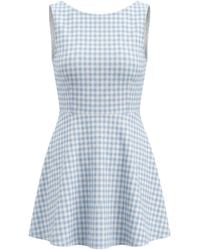 Lime Ricki Swimwear - Sky Gingham Boat-Neck Swim Dress - Lyst