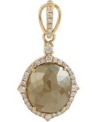 Artisan - Oval Diamond Yellow Gold Pendant - Lyst