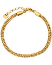 Elk & Bloom - Triple Beaded Satellite Chain 14K Link Bracelet - Lyst
