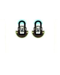 Gissa Bicalho - Handmade Acrylic Earring M Deco Mirror Rectangular Stone - Lyst