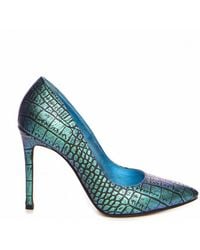 The 5Th Element - Iridiscent Croc-Print Stiletto Pumps - Lyst
