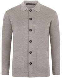 Paul James Knitwear - Extra Fine Merino Wool Fabrizio Work Shirt - Lyst