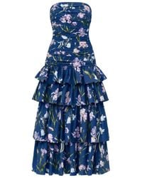Justin Tong - Elara Linen Ruffle Dress - Lyst